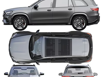 Modern Sleek SUV Exterior Design With Dark Body Alloy Wheels And Panoramic Sunroof 3d model