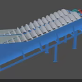 Blue Industrial Spiral Sand Washer with Dual Parallel Spirals and Electric Motor