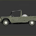 Vintage Light Green Pickup Truck With Striped Canopy And Classic Body Design
