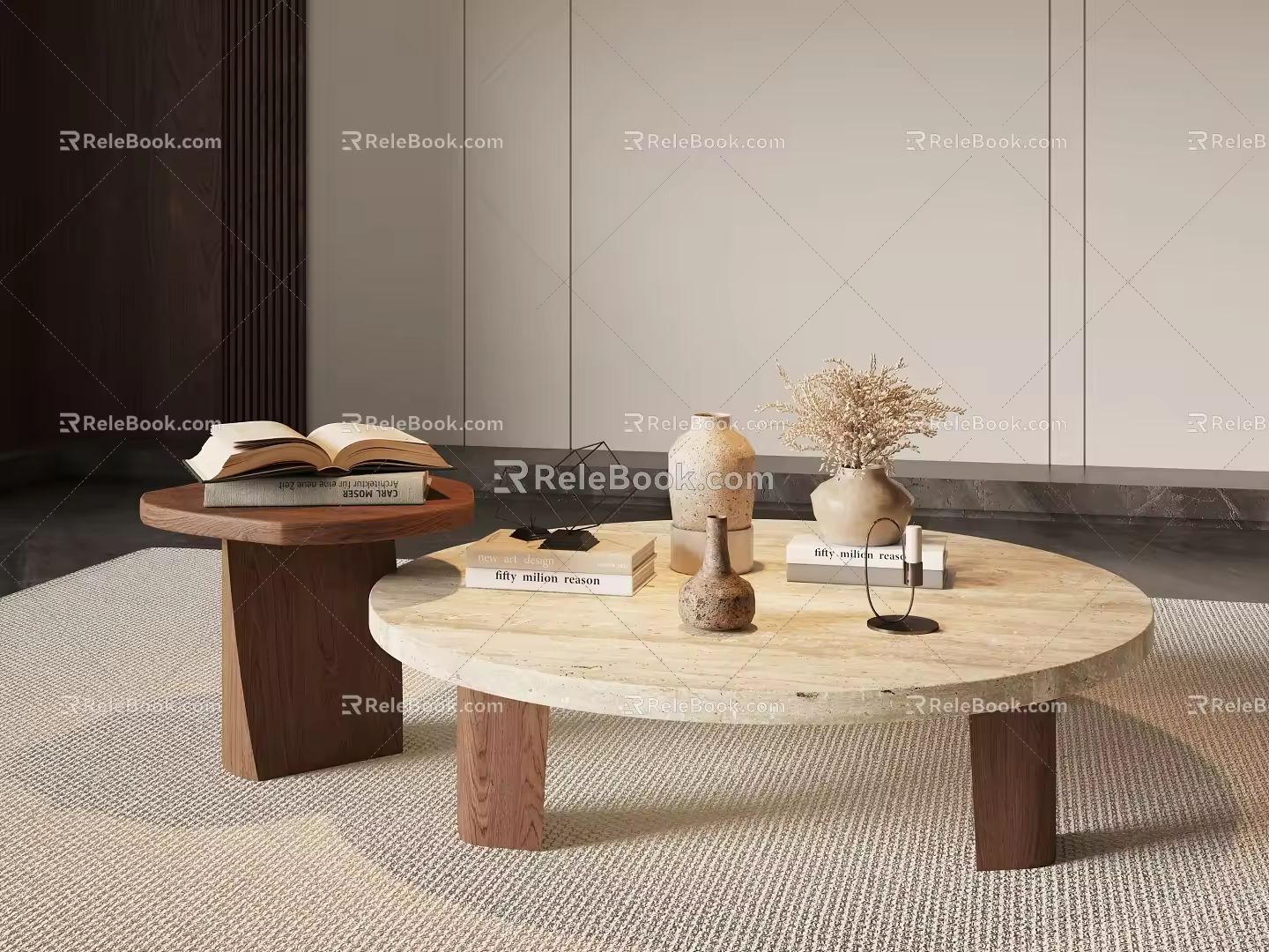 Modern Middle Ancient Style Coffee Table 3d model