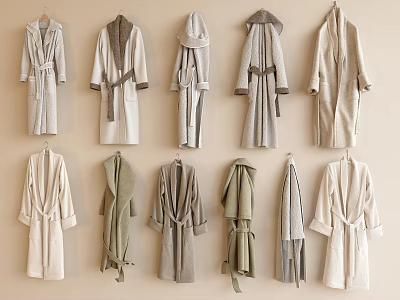 Bathrobe Pajamas Clothing 3d model