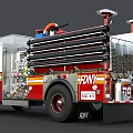 Red FDNY Fire Truck With Ladder Water Tank And Number 69