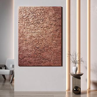 Quiet abstract painting decorative painting 3d model