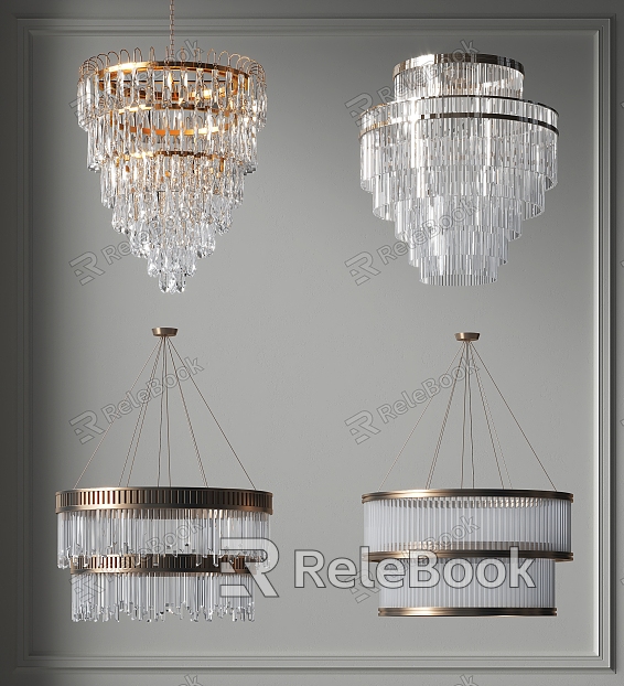 Light Luxury Crystal Chandelier Ring Villa Chandelier Hall Chandelier Guest Restaurant Chandelier Hotel Chandelier Bedroom Room Chandelier model