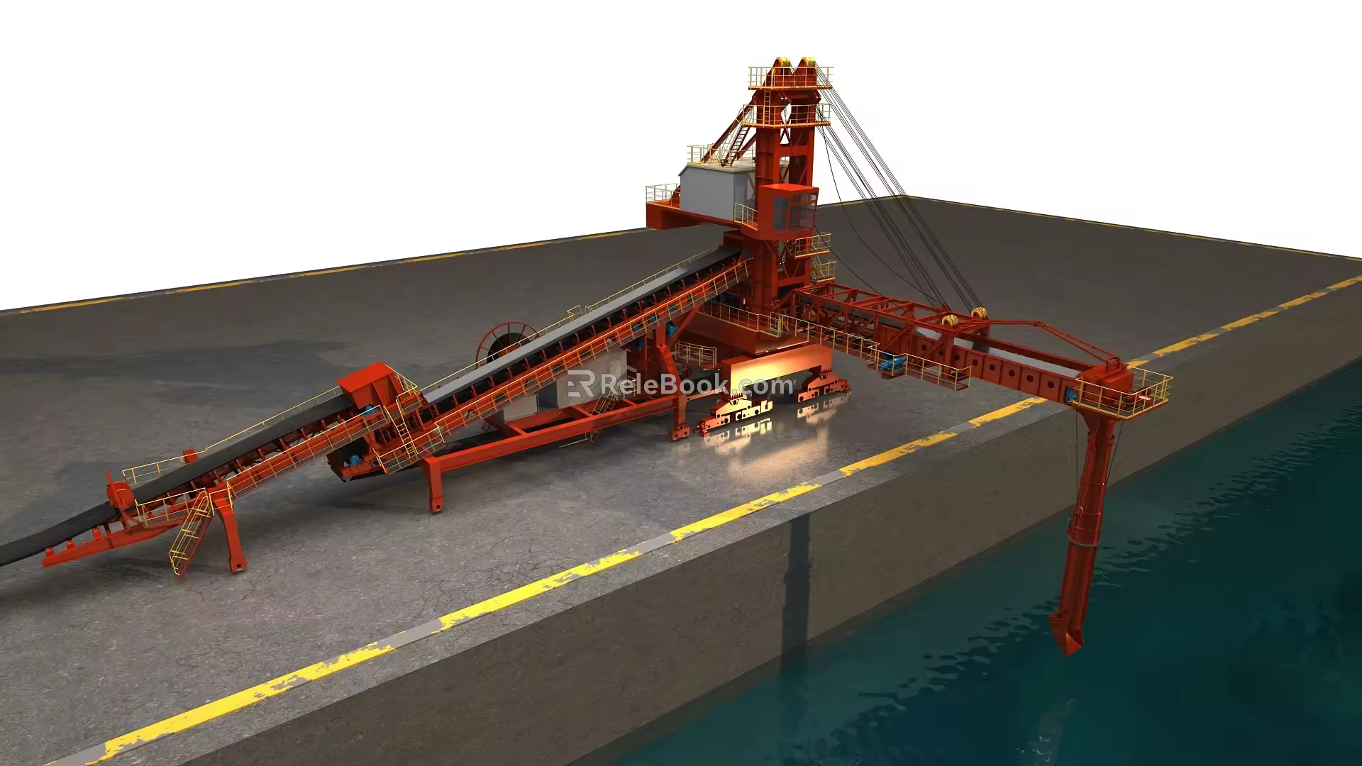 Loading machine Wharf machine Coal yard Loading machine 3d model