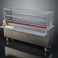 Stainless Steel Food Service Commercial Display Cabinet With Multiple Shelves And Wheels