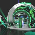 Trend flash shop interactive device clock-in device 3d model