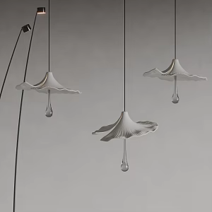 Modern Knoll Chandelier Small Chandelier Shaped Chandelier Shell Chandelier 3d model