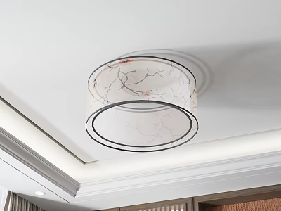 Modern Flush Mount Ceiling Light With Round Branch Patterned Design For Interior Ceiling 3d model