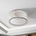 Modern Flush Mount Ceiling Light With Round Branch Patterned Design For Interior Ceiling 3d model