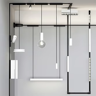 Modern chandelier 3d model