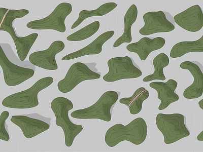 modern mountain micro-topography mountain soil slope 3d model