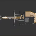 Heavy Duty Yellow Tracked Excavator With Cab And Mechanical Arm