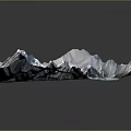Breathtaking Snowy Mountain Landscape With Glacier Rocky Peaks And Scenic Views