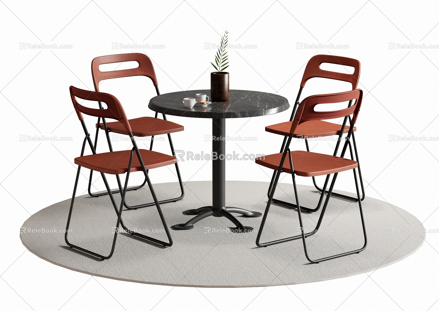 Modern Leisure Tables and Chairs Negotiation Tables and Chairs Dining Tables and Chairs 3d model