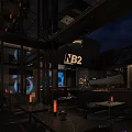 Modern Terrace Bar With Fire Pit Large Screen Comfortable Seating and Nighttime Ambiance