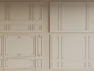 French plaster line background wall sofa background wall bedroom background wall TV background wall French plaster line 3d model