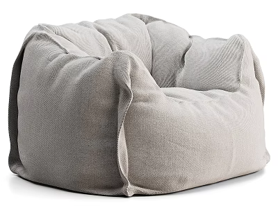 Gray Fabric Bean Bag Chair With Comfortable Design For Modern Home Seating 3d model