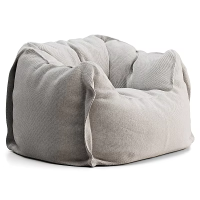 Gray Fabric Bean Bag Chair With Comfortable Design For Modern Home Seating 3d model