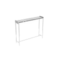 Modern Dining Table With Black Marble Top And Sleek Metal Frame Design