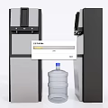 Modern Silver And Black Water Dispensers With Large Water Bottle For Daily Use