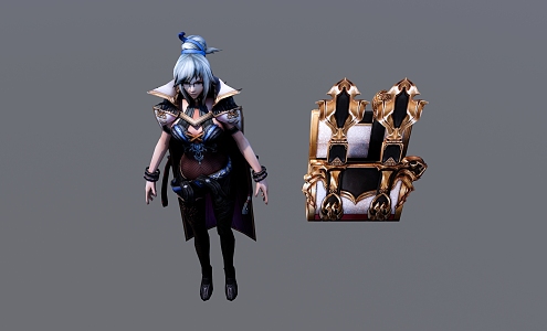 Modern Game Characters Third World Sorceress 3d model