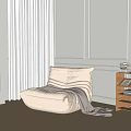 Modern Lazy Sofa 3d model