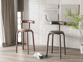 Modern Bar Chair Bar Chair Combination 3d model