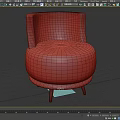 Stylish Modern Accent Chair With Pink Upholstered Seat And Black White Striped Backrest Gold Legs