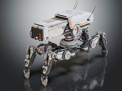 modern robot 3d model