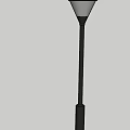 Black Garden Decorative Lamp With Blue Sky White Clouds And Light Ground