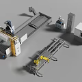 Advanced Industrial Equipment With Robotic Arm CNC Machine Control System And Metal Parts