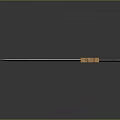 Medieval Weapon Sword With Metal Blade Golden Cross Guard And Purple Hilt On Reflective Surface