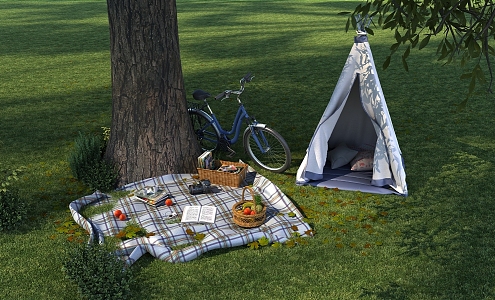 Camping Picnic Tent 3d model