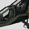 Military Combat Helicopter Featuring Camouflage Design Front Machine Gun And Rotors