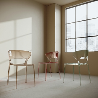 Acrylic Dining Chair Acrylic Single Chair 3d model