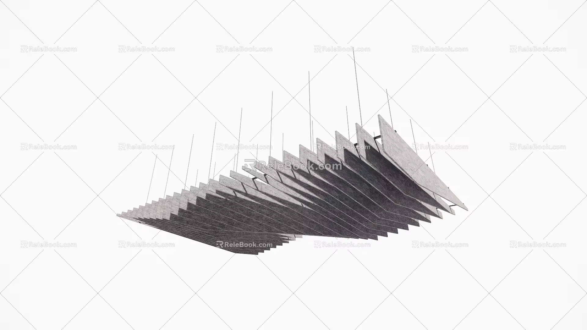 Ceiling Special-shaped Ceiling Sound-absorbing Board Ceiling Curved Ceiling Ceiling Grille Ceiling Simple 3d model