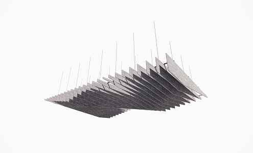 Ceiling Special-shaped Ceiling Sound-absorbing Board Ceiling Curved Ceiling Grille Ceiling Simple 3d model