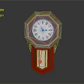 Floor Clock Big Clock Retro Clock Retro Clock Retro Clock Large Clock Pendulum Furnishings 3d model