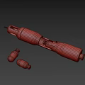 Syringe PBR Next Generation Drug Injection Medical Syringe 3d model