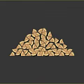 Split Wood Split Wood Block Split Wood Pile PBR Item 3d model