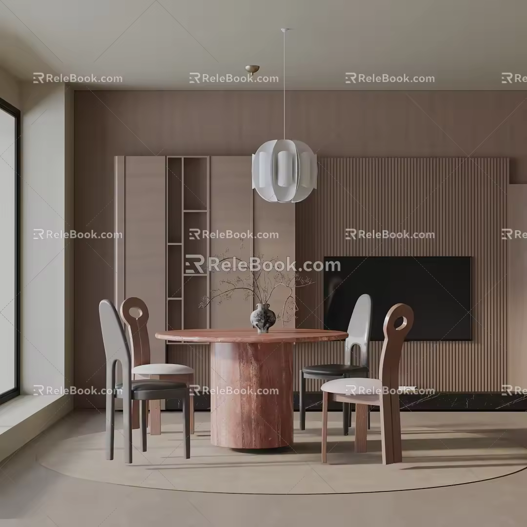Modern table combination 3d model