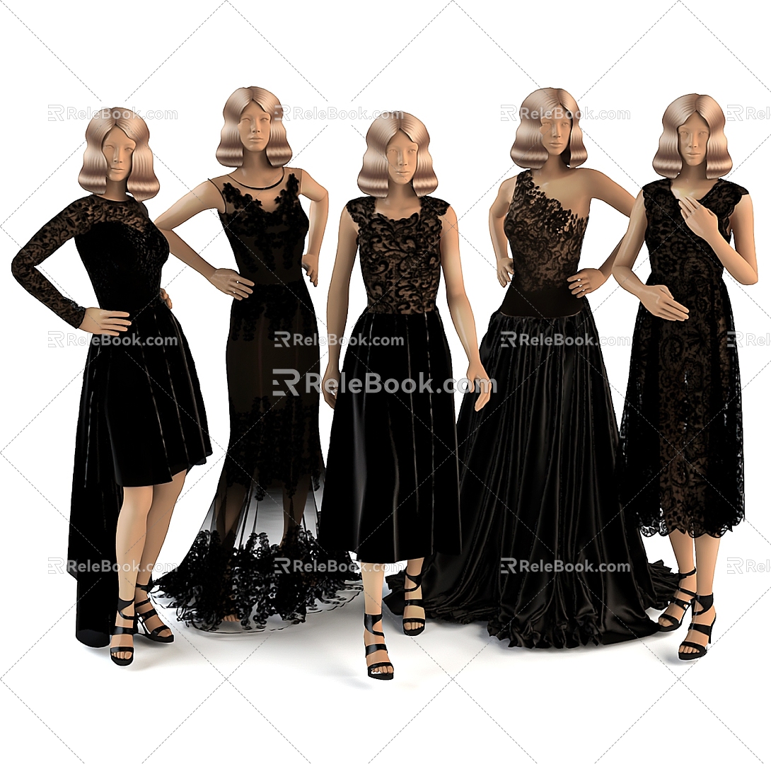 Women's clothing model 3d model