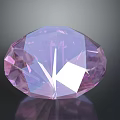 Deep Purple Oval Cut Diamond With Faceted Surface And Sparkling Reflection On Dark Background