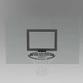 Professional Tempered Glass Basketball Backboard With Metal Hoop And Nylon Net