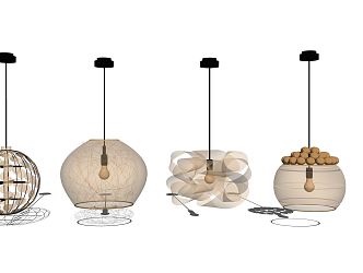 Modern chandelier combination 3d model