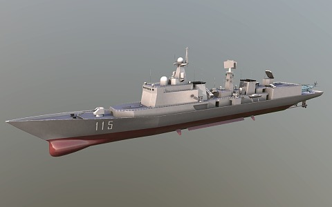 051C destroyer guided missile destroyer brigade state-class air defense destroyer 3d model