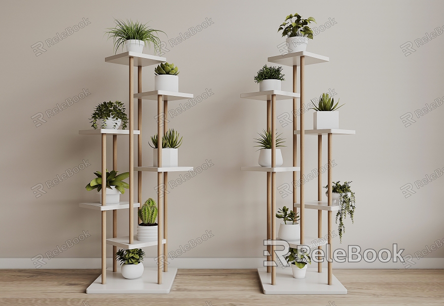 Modern Storage Rack Green Plant Storage Rack model