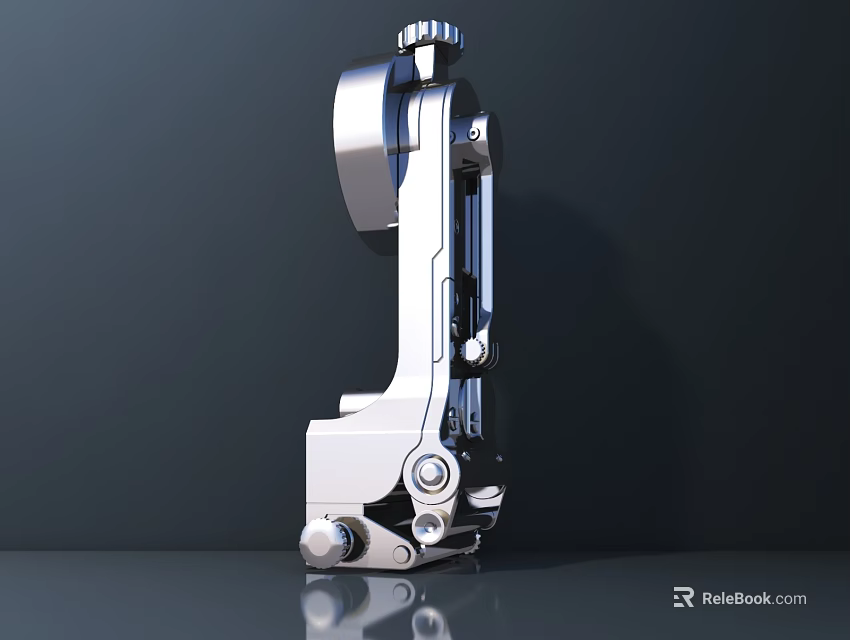Industrial Equipment Metal Mechanical Part Featuring Silver Finish And Precision Bolted Joints 3d model 