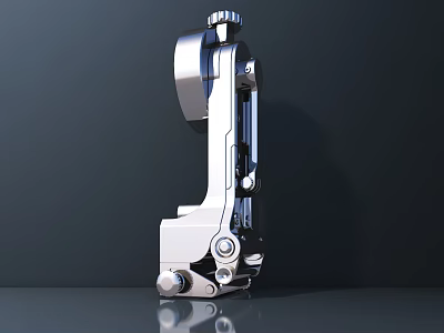Industrial Equipment Metal Mechanical Part Featuring Silver Finish And Precision Bolted Joints 3d model